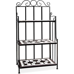 Deuba Etagere Mozaïek 3 Niveaus - 115x58x30cm Metaal – Orientaal