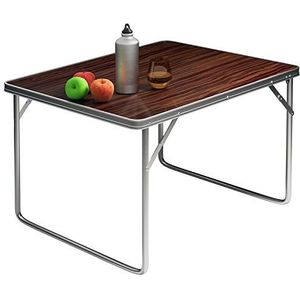 Aluminium campingtafel, tuintafel, inklapbare tafel, houten blad