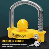 Monzana Disselslot - Verchroomd Staal incl 2 Sleutels - Geel