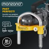 Monzana Disselslot - Verchroomd Staal incl 2 Sleutels - Geel