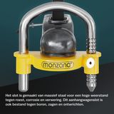 Monzana Disselslot - Verchroomd Staal incl 2 Sleutels - Geel