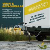 Monzana Disselslot - Verchroomd Staal incl 2 Sleutels - Geel