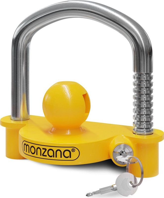 Monzana Disselslot - Verchroomd Staal incl 2 Sleutels - Geel