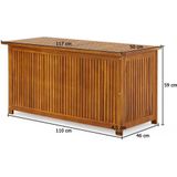 Casaria Opbergbox Acacia Hout – Weerbestendig 115cm - Bruin