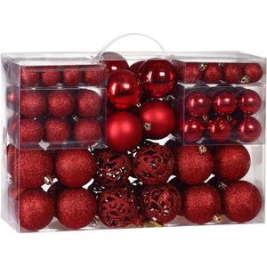Kerstballen Rood 100-delig