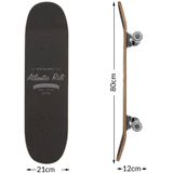 Atlantic Rift Skateboard - ABEC 9 Kogellagers - 80x24cm Houtlook