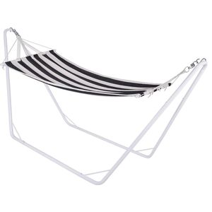 Detex Hangmat - Metalen Frame 200x80cm - Zwart