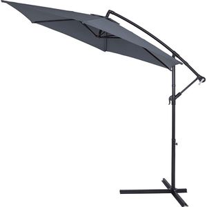 Zweefparasol Antraciet Aluminium Ø330cm