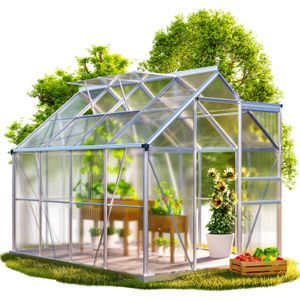 Gardebruk Aluminium Tuinkas 4,75m² - 2 Ramen Regengoot - 250x190cm