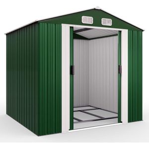 Tuinhuis Groen Metaal 260x205x180cm
