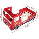 Casaria Kinderbed Brandweerauto – Incl. Lattenbodem - 200 x 90 cm