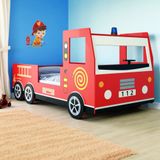 Casaria Kinderbed Brandweerauto – Incl. Lattenbodem - 200 x 90 cm