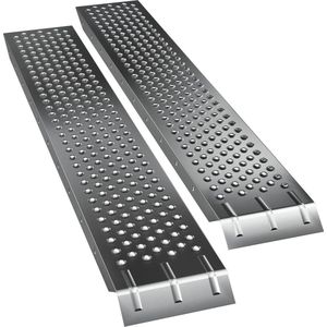 2 MONZANA Oprijplaten – Antislip Geperforeerd Staal - Tot 400kg
