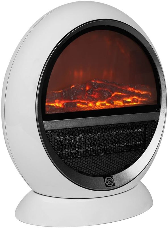 Monzana Elektrische Kachel - LED Vlam effect 2 Standen – Wit