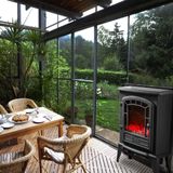 Elektrische haard Torino met open vlameffect 2000 Watt - Zwart