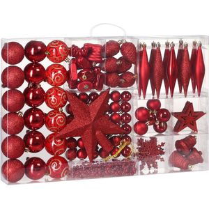 Casaria Kerstballen Set Mix -102 Delig - Rood