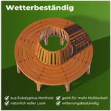 Casaria Boombank 360° - FSC®-Gecertificeerd Eucalyptushout – Bruin