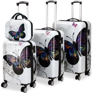 Butterfly 4-delige hardcase kofferset polycarbonaat