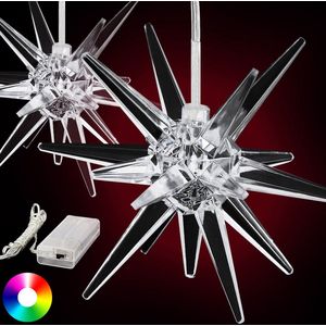 LED Leuchtstern 2er-Set Weihnachten Farbwechsel