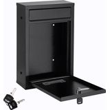 Monzana Brievenbus zwart 32x22x9cm