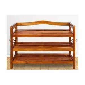 Casaria - Schoenenrek - Donkerbruin - Acaciahout - 120 kg Laadvermogen