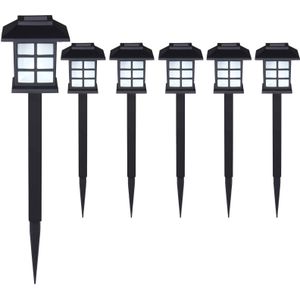 LED Solarleuchten 6er-Set Schwarz