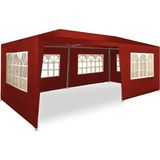 Casaria Partytent Pavilion Rimini - 3x6m UV-Beschermend 18m² - Rood