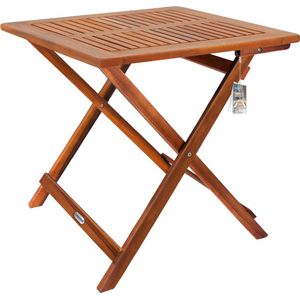 Casaria® Tuintafel Weerbestendig Inklapbaar Hout Belastbaar tot 80kg 70x70cm Balkon Tuinterras Tafel Balkon Inklapbaar Tafel Acacia Buiten Bruin