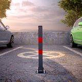 Monzana Parkeerpaal – 3 Stuks Incl. Sleutels - Grijs Rood