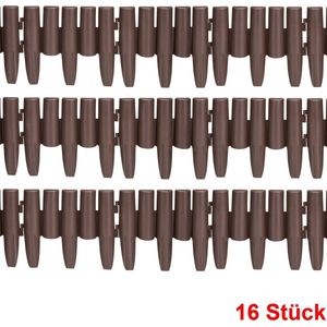 Deuba Tuinrand 4,48m Palissade Houtlook Bruin Maairand 1 element (lxb): 28x24cm