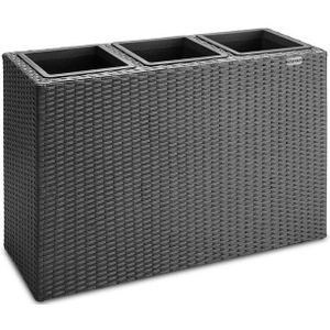 Casaria Staande Plantenbak – met Waterafvoer ,5x60cm Zwart