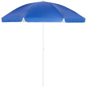 Kingsleeve Parasol, 180 cm, UV-bescherming 50+, kantelbaar, met grondpen en draagtas, waterafstotend, strandscherm, balkonscherm, tuinscherm, blauw