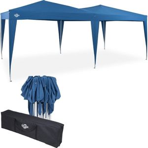 Deuba Paviljoen Capri 3x6m Pop-Up Blue waterafstotend incl. tas UV-bescherming vouwpaviljoen tuintent partytent