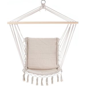Detex Hangstoel Crème 55x100cm met franjes