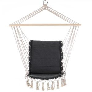 Hangstoel Grijs- 55x100cm - met franjes