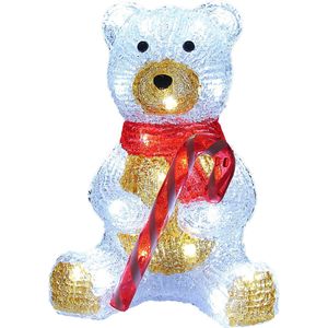 LED Acryl Figur Weihnachten Teddy sitzend
