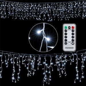 Regenlichterkette LED Kaltweiß 15m Fernbedienung