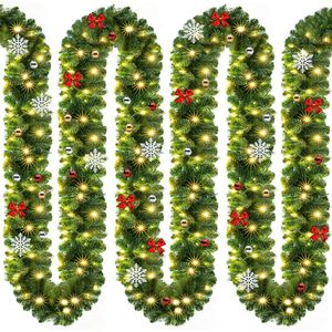 Weihnachtsgirlande 10m In-/Outdoor geschmückt