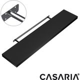 Casaria Wandplank Zwevend 90/15kg Belastbaar Mat Zwart