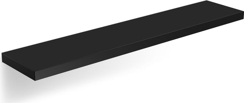 Casaria Wandplank Zwevend 90/15kg Belastbaar Mat Zwart