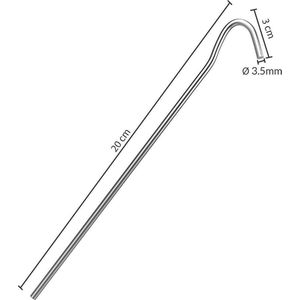 Gardebruk Haringen Set van 50 Gegalvaniseerd Staal lxØ 200x3,5mm