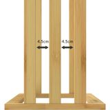 Casaria Handdoekhouder - staand - 3 stangen - bamboe - RVS, 46x24x84cm, bruin