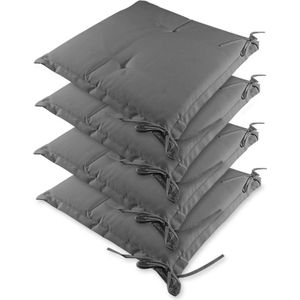 Detex Set van 4 Zitkussen – Waterafstotend 41x37cm - Lichtgrijs