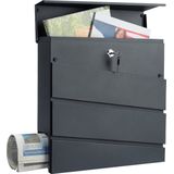 Monzana Brievenbus - 2 Sleutels Krantenvak Weersbestendig - Antraciet