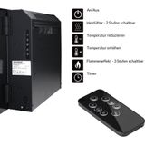 Monzana Elektrische Sfeerhaard - 900W/1800W Incl. Afstandsbediening