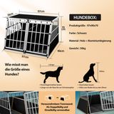 Cadoca Honden Transportbox XL – Aluminium – 97x90x70cm - Afsluitbaar