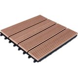 WPC Vlondertegels - Klasiek Insteeksysteem 30x30cm - Terracotta