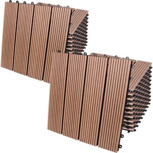 WPC Vlondertegel - Set van 22 Klassiek 30x30cm - Terracotta