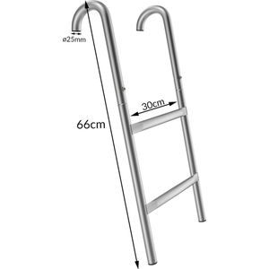Deuba Ladder Trampoline - 66cm Hoog 2 Treden - Metaal