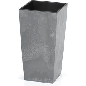 Deuba® Bloempot, 91 l, 75 x 40 x 40 cm, betonlook, incl. plank, binnen en buiten, bloembak, plantenbak, antraciet